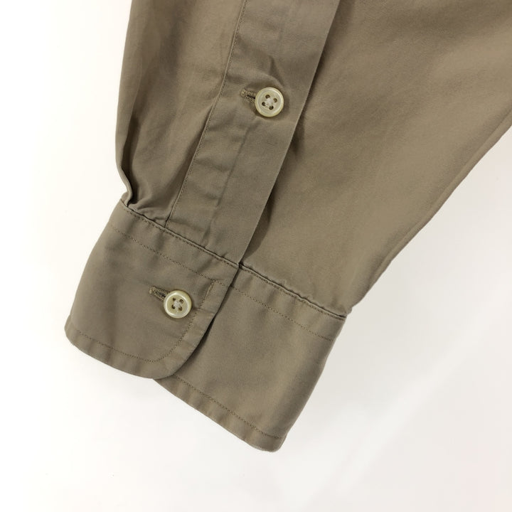Ralph Lauren BLAKE long sleeve button down shirt, men's size M cotton Khaki type beige Vintage Second Hand