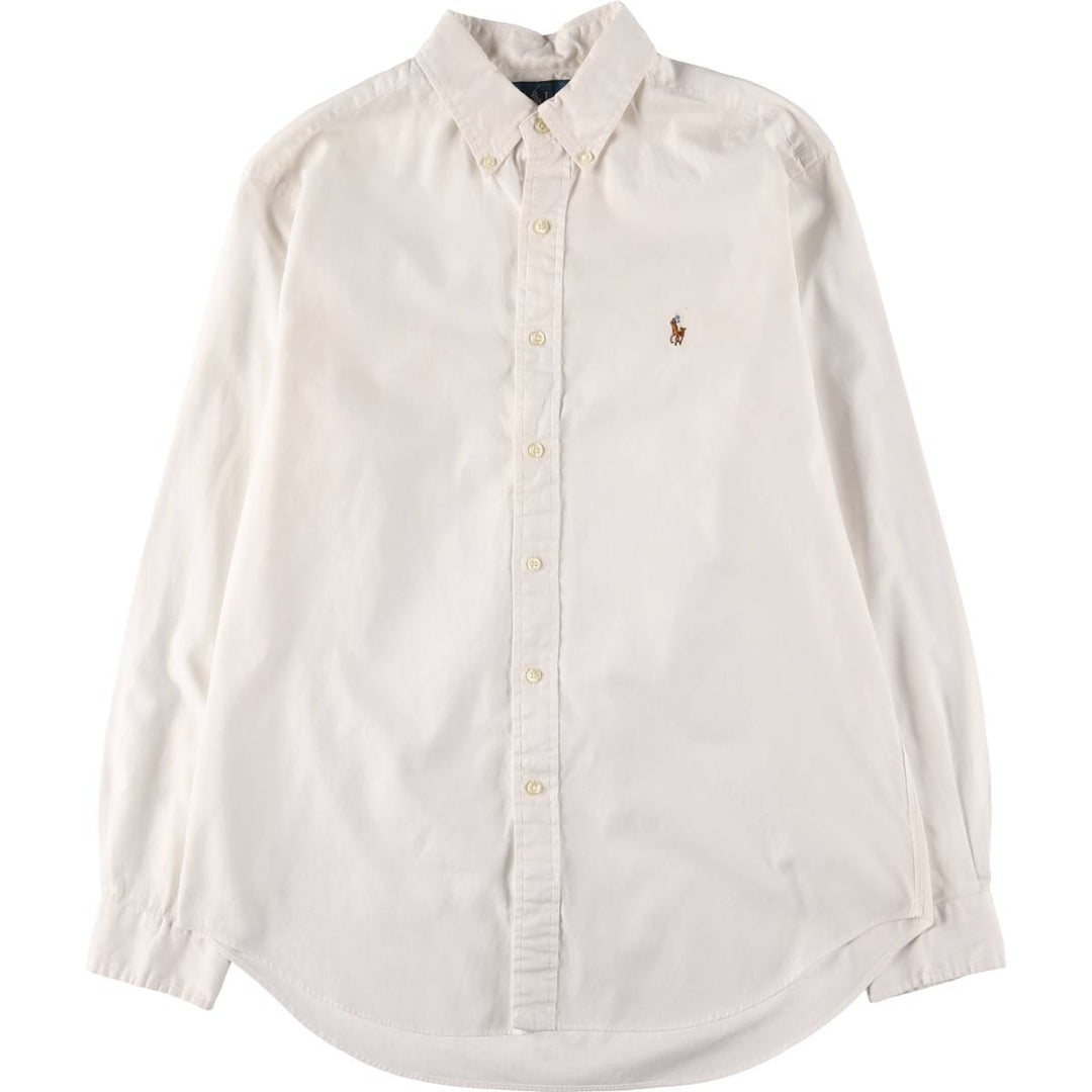 Ralph Lauren Classic Fit Long Sleeve Button Down Shirt, Men's Size L cotton white type Vintage Second Hand