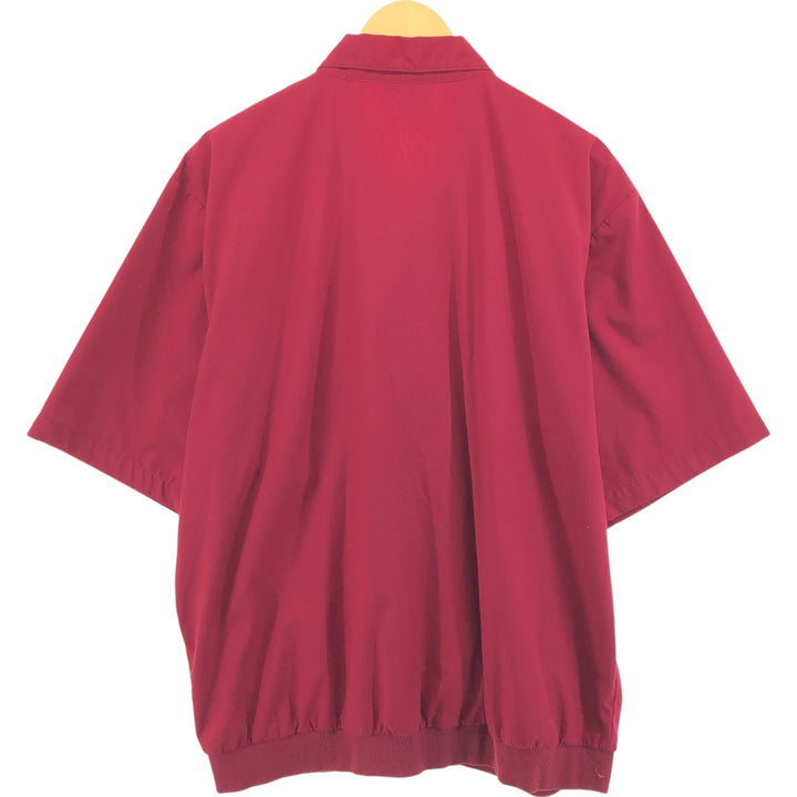 JOHN BLAIR Short Sleeve Mexican Shirt Cuban Shirt Men's XL polyester wine-red Vintage Second Hand