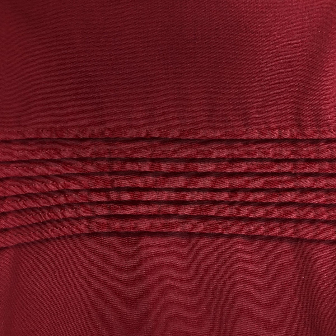 JOHN BLAIR Short Sleeve Mexican Shirt Cuban Shirt Men's XL polyester wine-red Vintage Second Hand