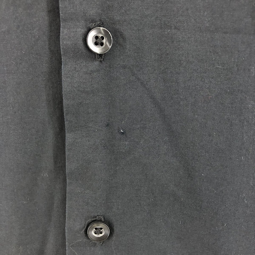 MONTE CARLO Short Sleeve Open Collar Mexican Shirt Cuban Shirt Box Shirt Men's XL polyester black type Vintage Second Hand