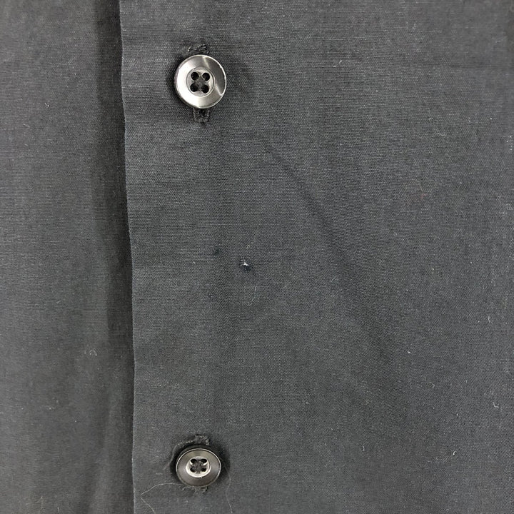 MONTE CARLO Short Sleeve Open Collar Mexican Shirt Cuban Shirt Box Shirt Men's XL polyester black type Vintage Second Hand