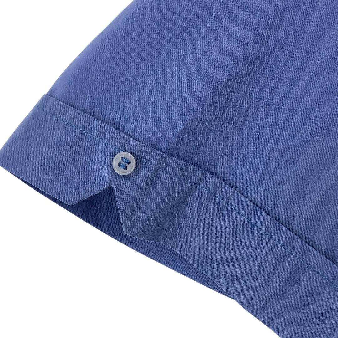 Premier Short Sleeve Open Collar Mexican Shirt Cuban Shirt Box Shirt Men's Size L polyester blue type Vintage Second Hand
