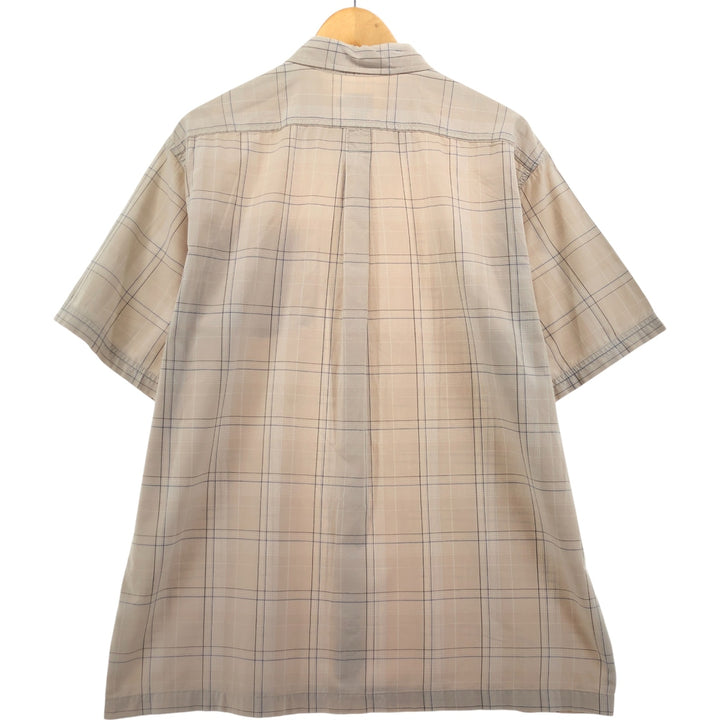 Calvin Klein JEANS Short Sleeve Cotton Check Shirt Men's Size L cotton Beige type Vintage Second Hand