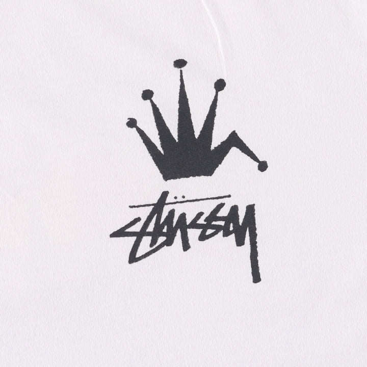 STUSSY Long T-shirt, Men's size L cotton white type Vintage Second Hand