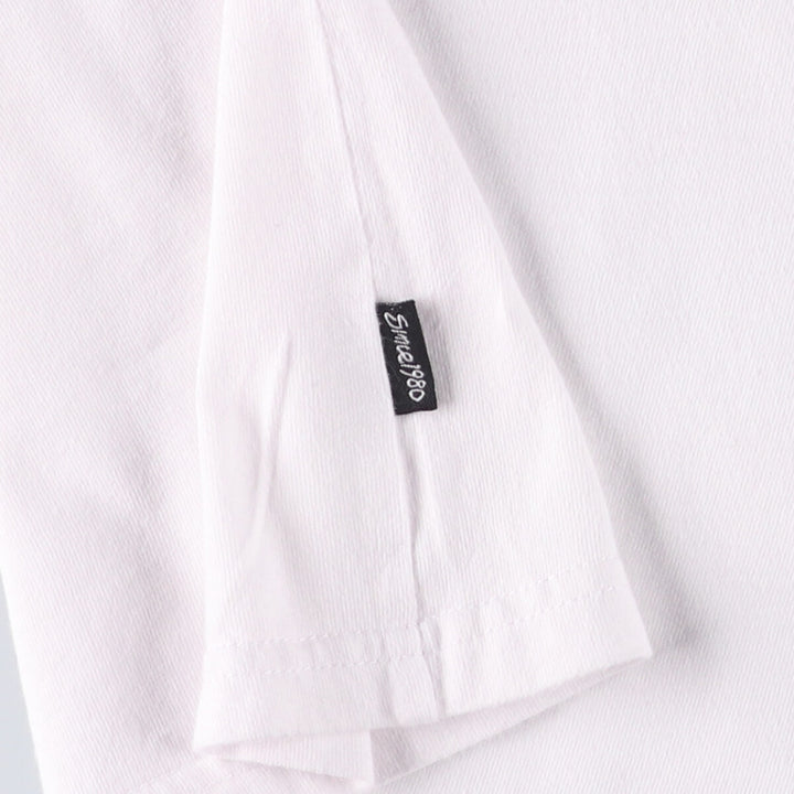 STUSSY Long T-shirt, Men's size L cotton white type Vintage Second Hand
