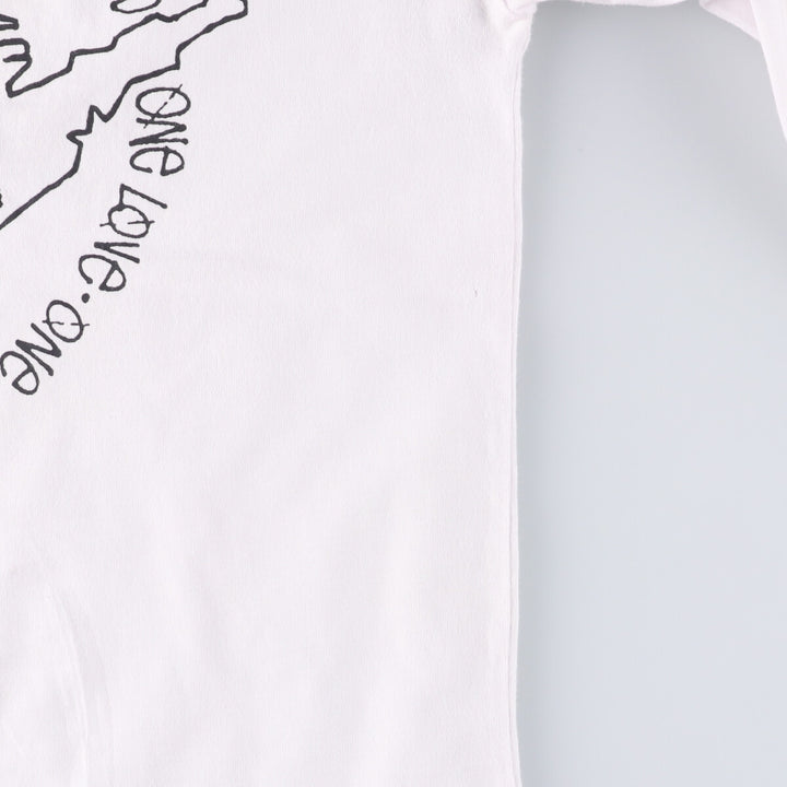 STUSSY Long T-shirt, Men's size L cotton white type Vintage Second Hand