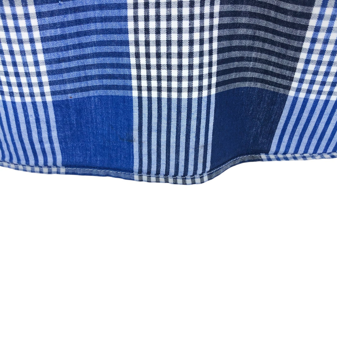 Brooks Brothers 1818 REGENT short sleeve button down check shirt, men's size M cotton blue type Vintage Second Hand
