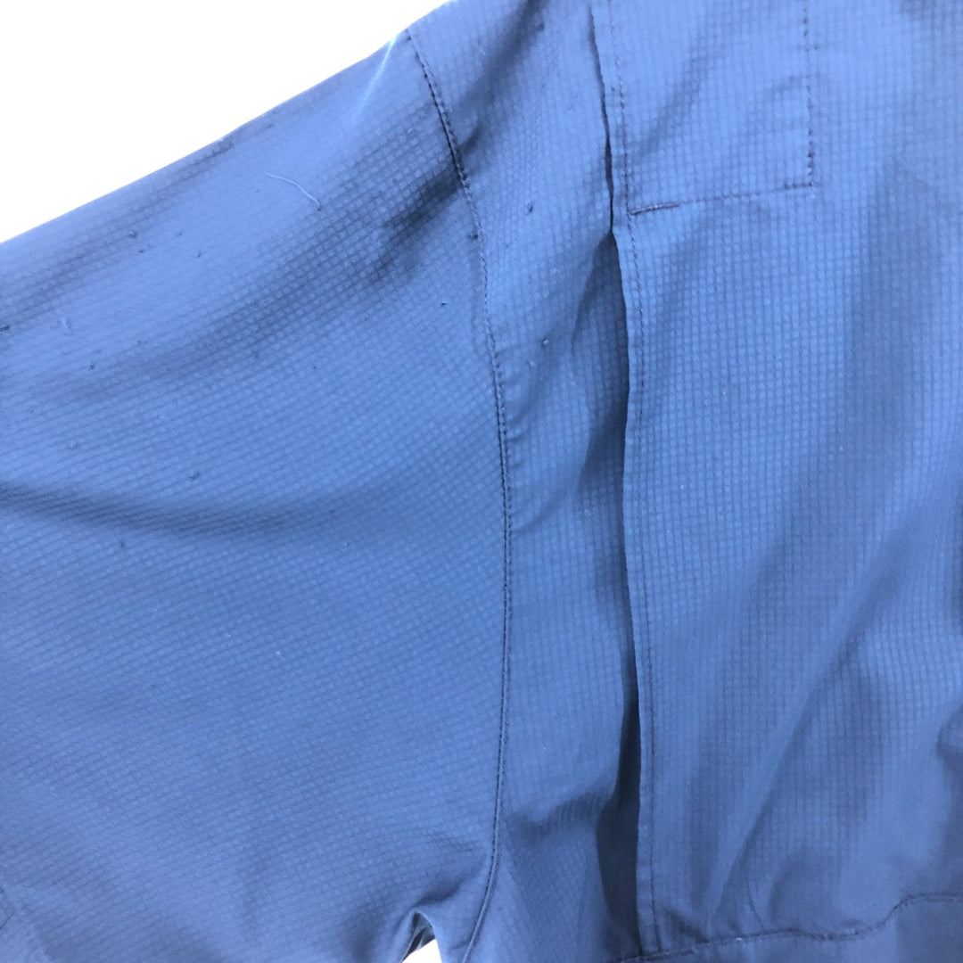 Columbia PFG OMNI-SHADE Button-down Short Sleeve Fishing Shirt, Men's XL polyester Navy blue Vintage Second Hand