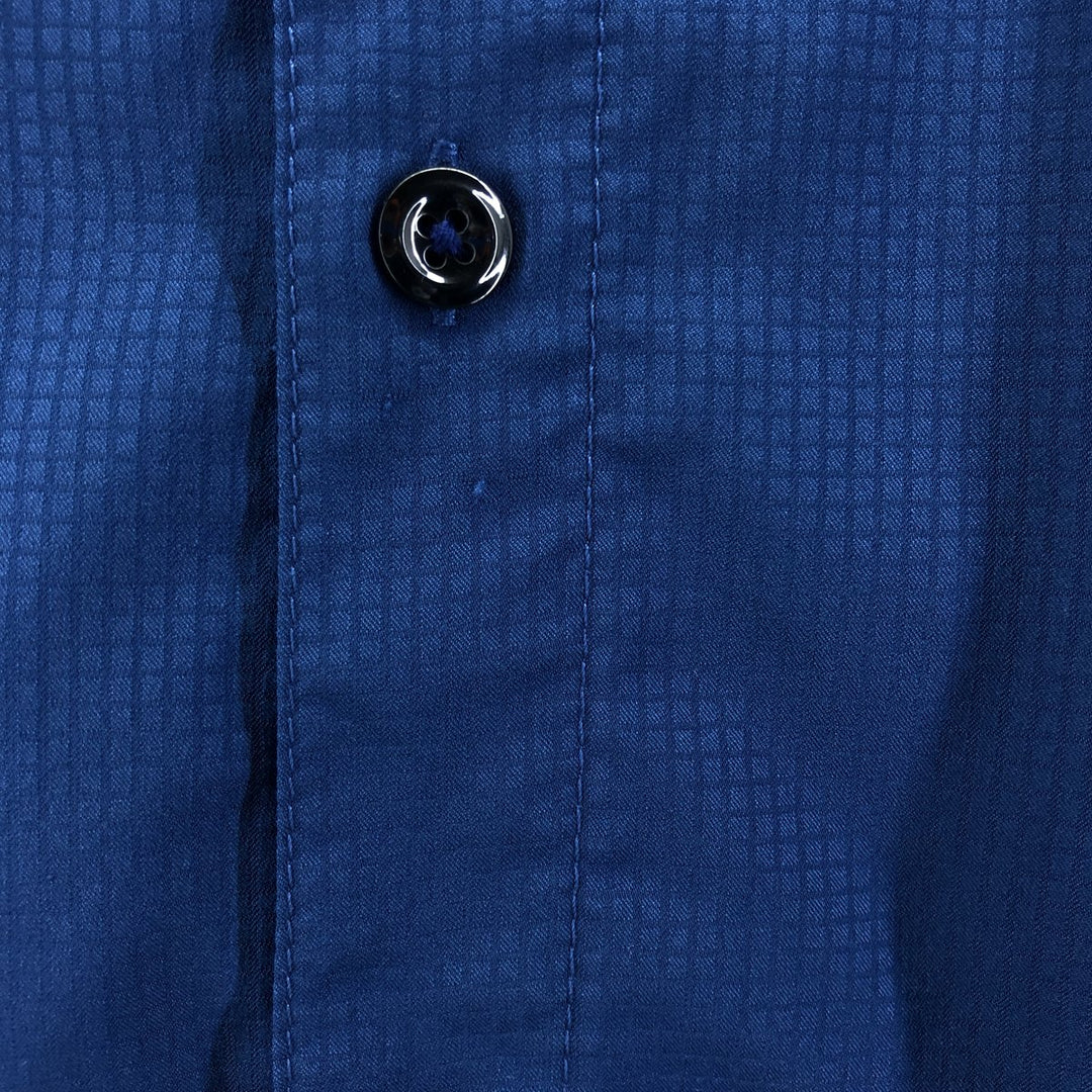 Columbia PFG OMNI-SHADE Omni-Shade Button-down Short Sleeve Fishing Shirt, Men's Size L polyester navy blue type Vintage Second Hand