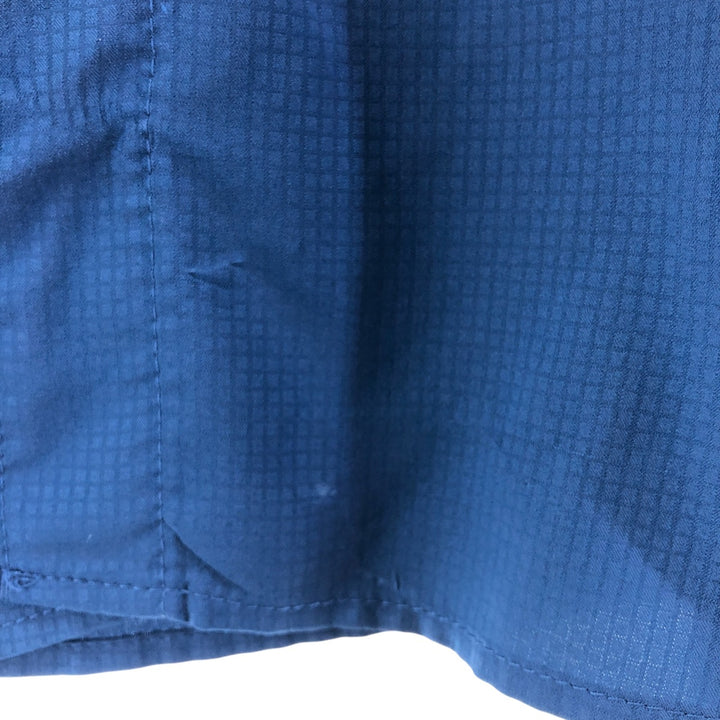 Columbia PFG OMNI-SHADE Omni-Shade Button-down Short Sleeve Fishing Shirt, Men's Size L polyester navy blue type Vintage Second Hand