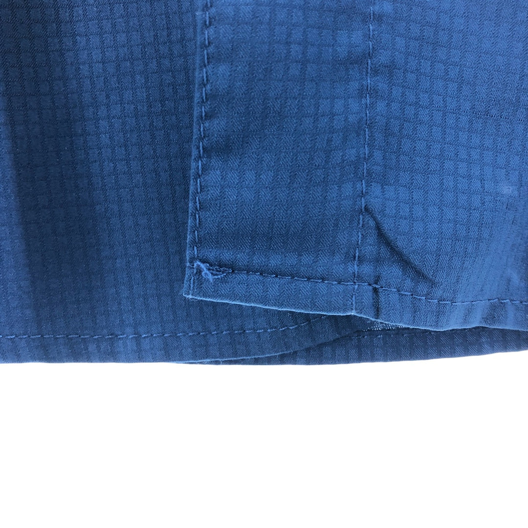 Columbia PFG OMNI-SHADE Omni-Shade Button-down Short Sleeve Fishing Shirt, Men's Size L polyester navy blue type Vintage Second Hand