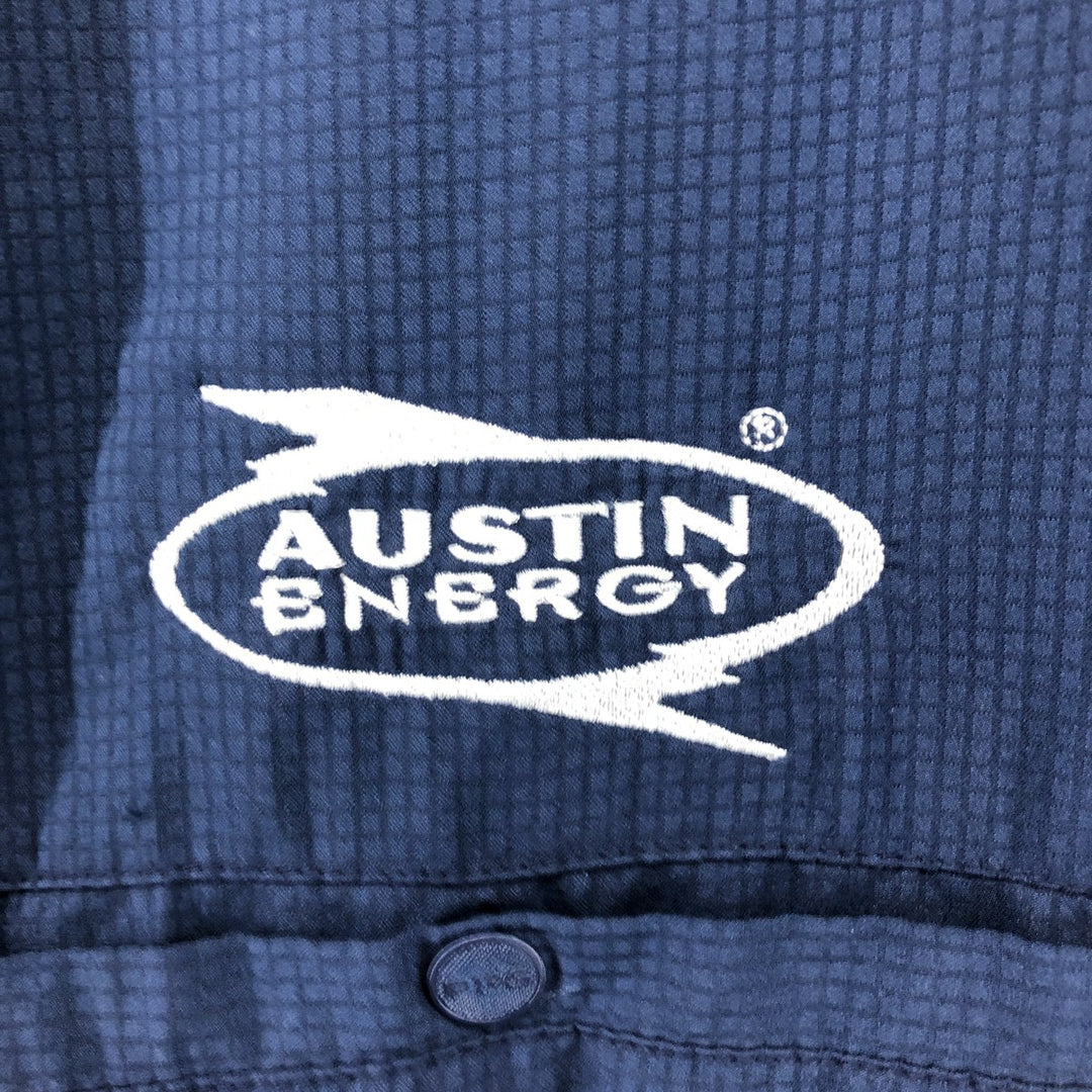 Columbia PFG OMNI-SHADE Button-down Short Sleeve Fishing Shirt, Men's Size L polyester navy blue type Vintage Second Hand