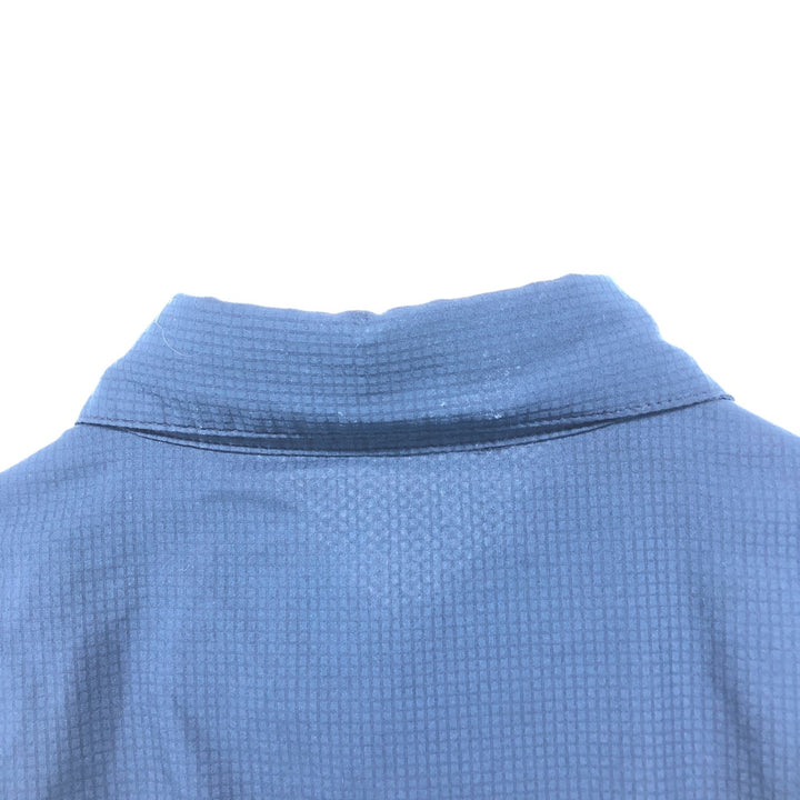 Columbia PFG OMNI-SHADE Button-down Short Sleeve Fishing Shirt, Men's Size L polyester navy blue type Vintage Second Hand
