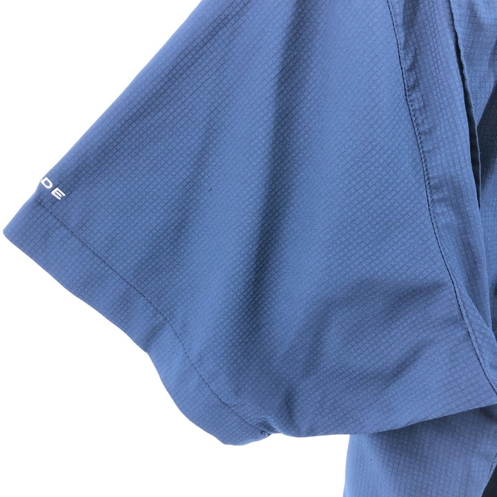 Columbia PFG OMNI-SHADE Button-down Short Sleeve Fishing Shirt, Men's Size L polyester navy blue type Vintage Second Hand