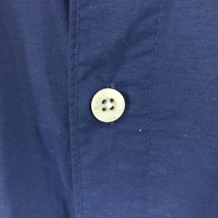Columbia PFG OMNI-SHADE Button-down Short Sleeve Fishing Shirt, Men's XL Nylon navy blue type Vintage Second Hand