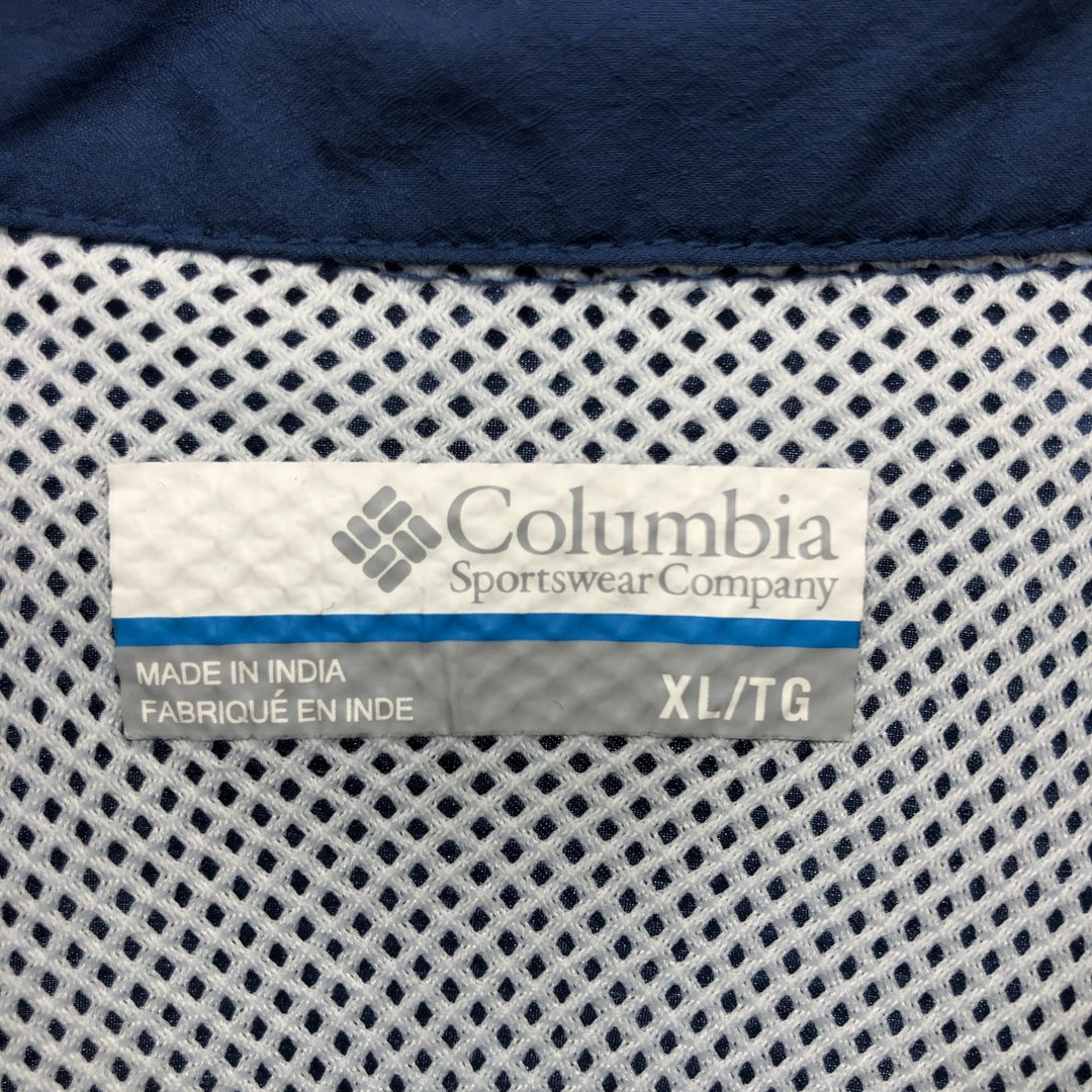 Columbia PFG OMNI-SHADE Open Collar Short Sleeve Fishing Shirt Men's XL polyester navy blue type Vintage Second Hand