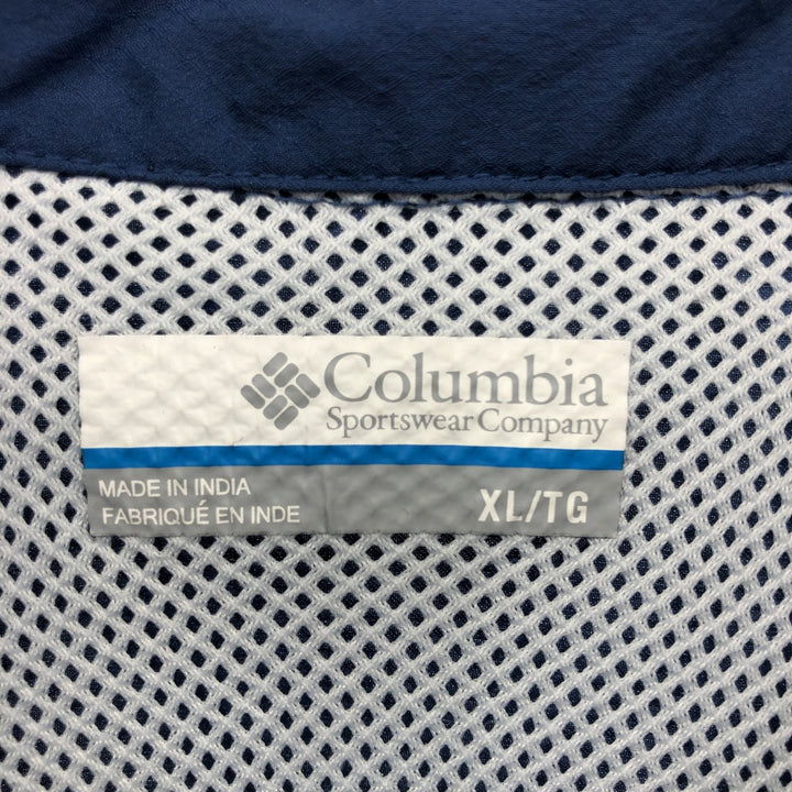 Columbia PFG OMNI-SHADE Open Collar Short Sleeve Fishing Shirt Men's XL polyester navy blue type Vintage Second Hand