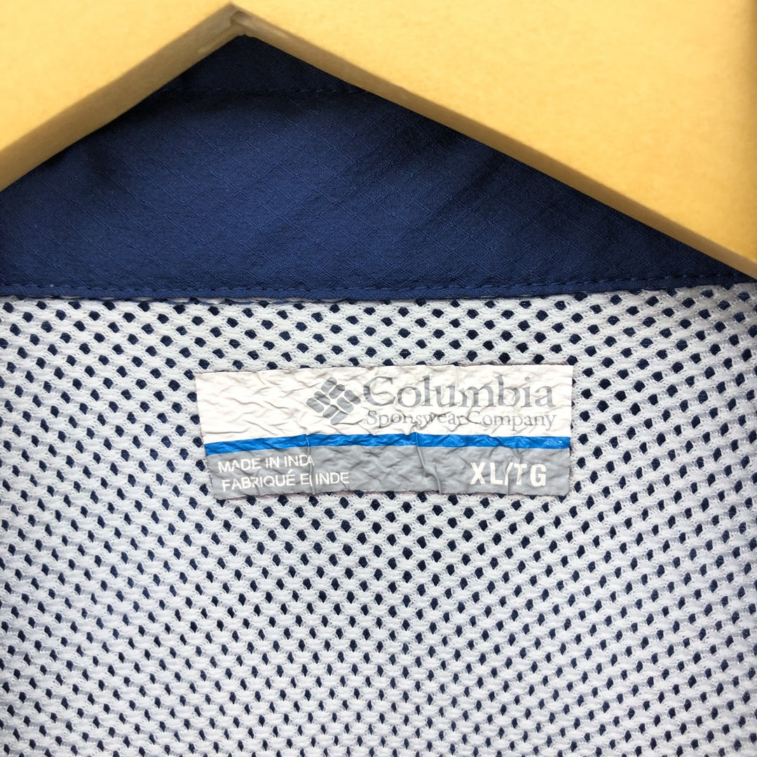 Columbia PFG OMNI-SHADE Ripstop Short Sleeve Fishing Shirt, Box Shirt, Men's XL polyester blue type Vintage Second Hand