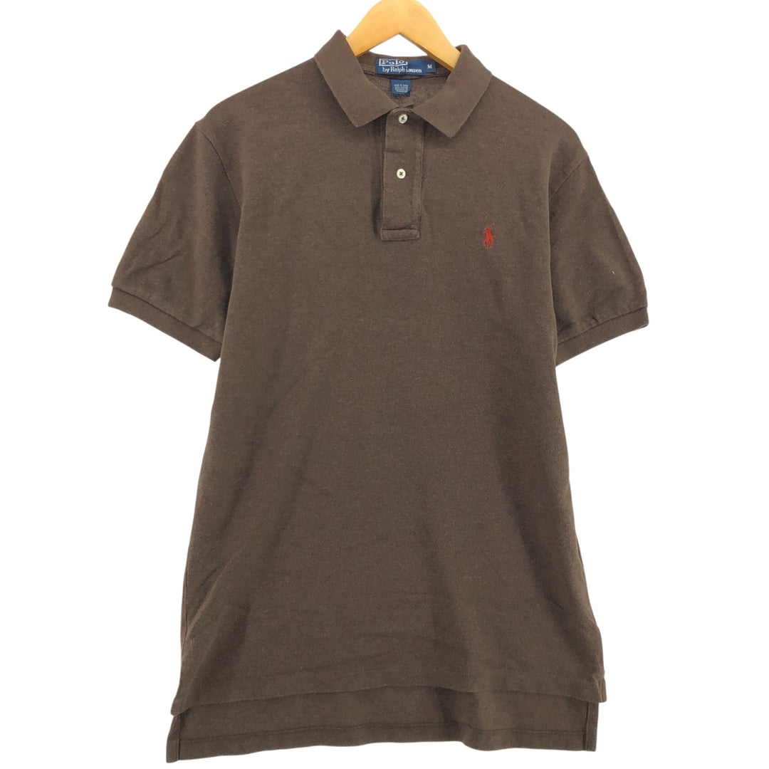 Ralph Lauren POLO by Ralph Lauren short sleeve polo shirt, men's size M cotton brown type Vintage Second Hand