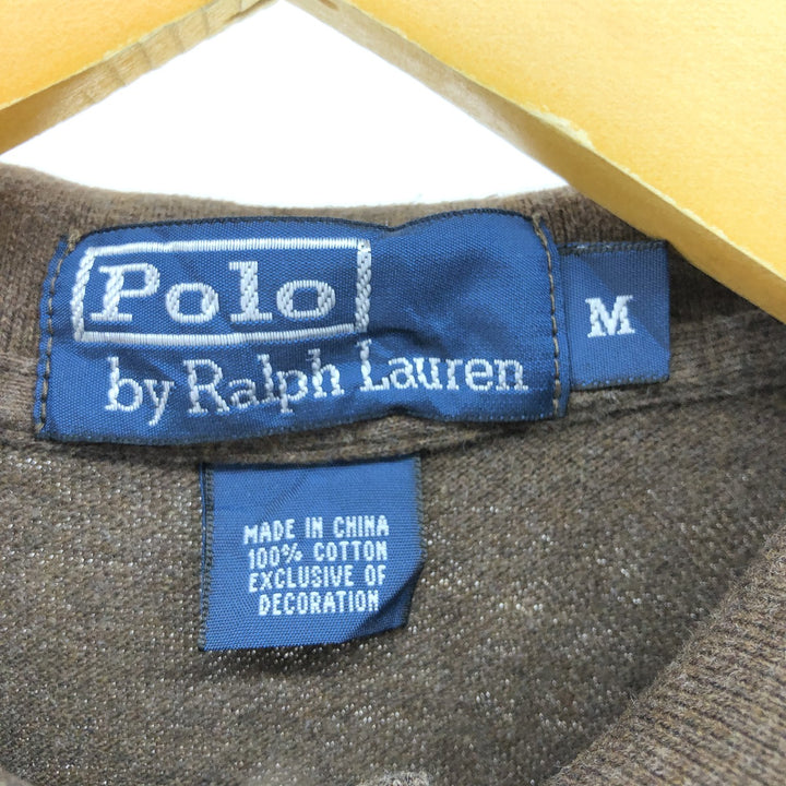 Ralph Lauren POLO by Ralph Lauren short sleeve polo shirt, men's size M cotton brown type Vintage Second Hand