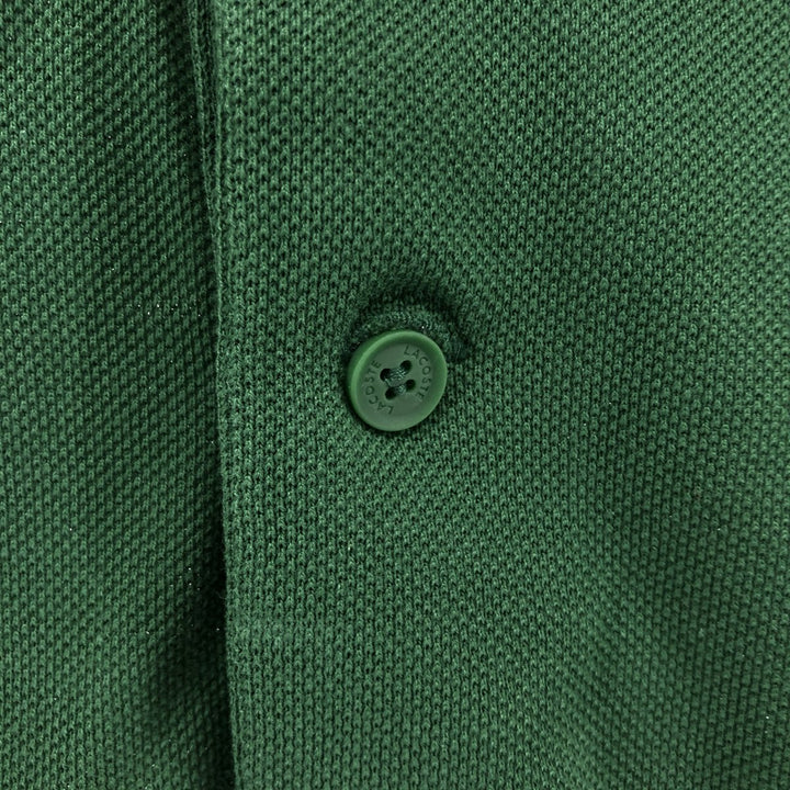 Lacoste LACOSTE RELAX FIT short sleeve polo shirt 5 men's L equivalent cotton Green type dark green Vintage Second Hand