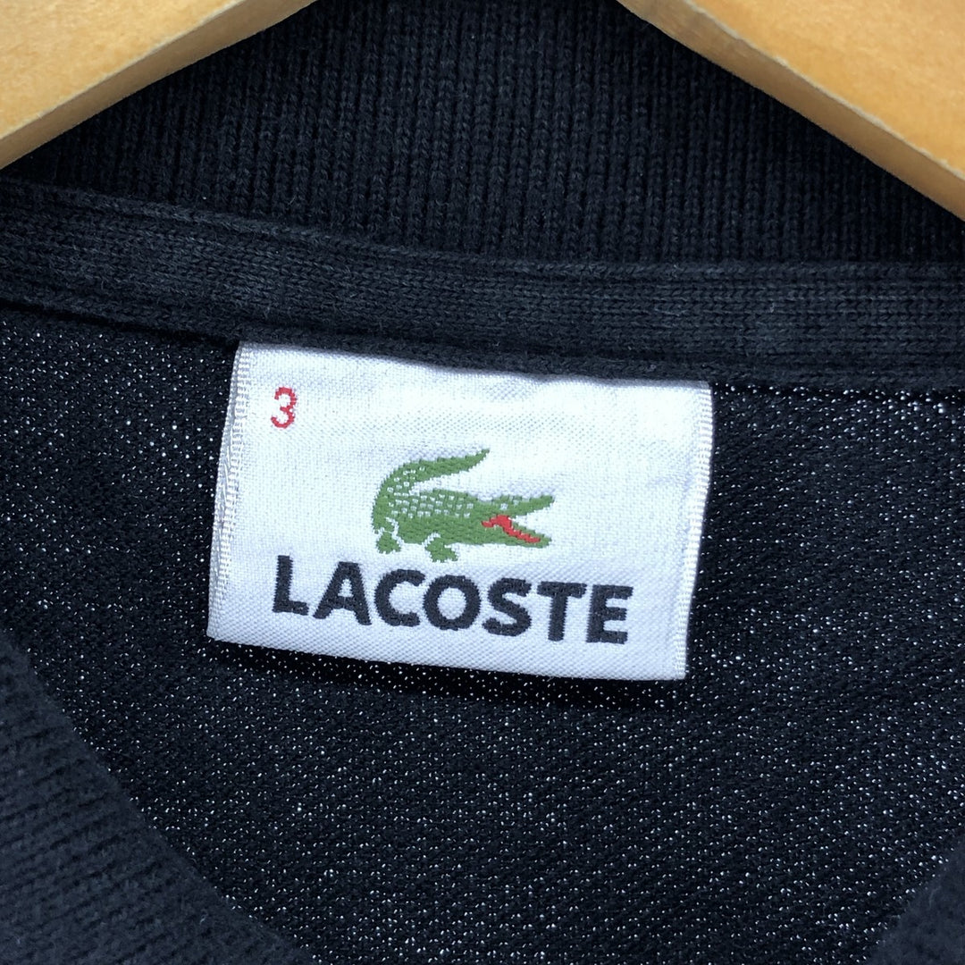 Lacoste LACOSTE short sleeve polo shirt size 3, men's size S cotton black type Vintage Second Hand