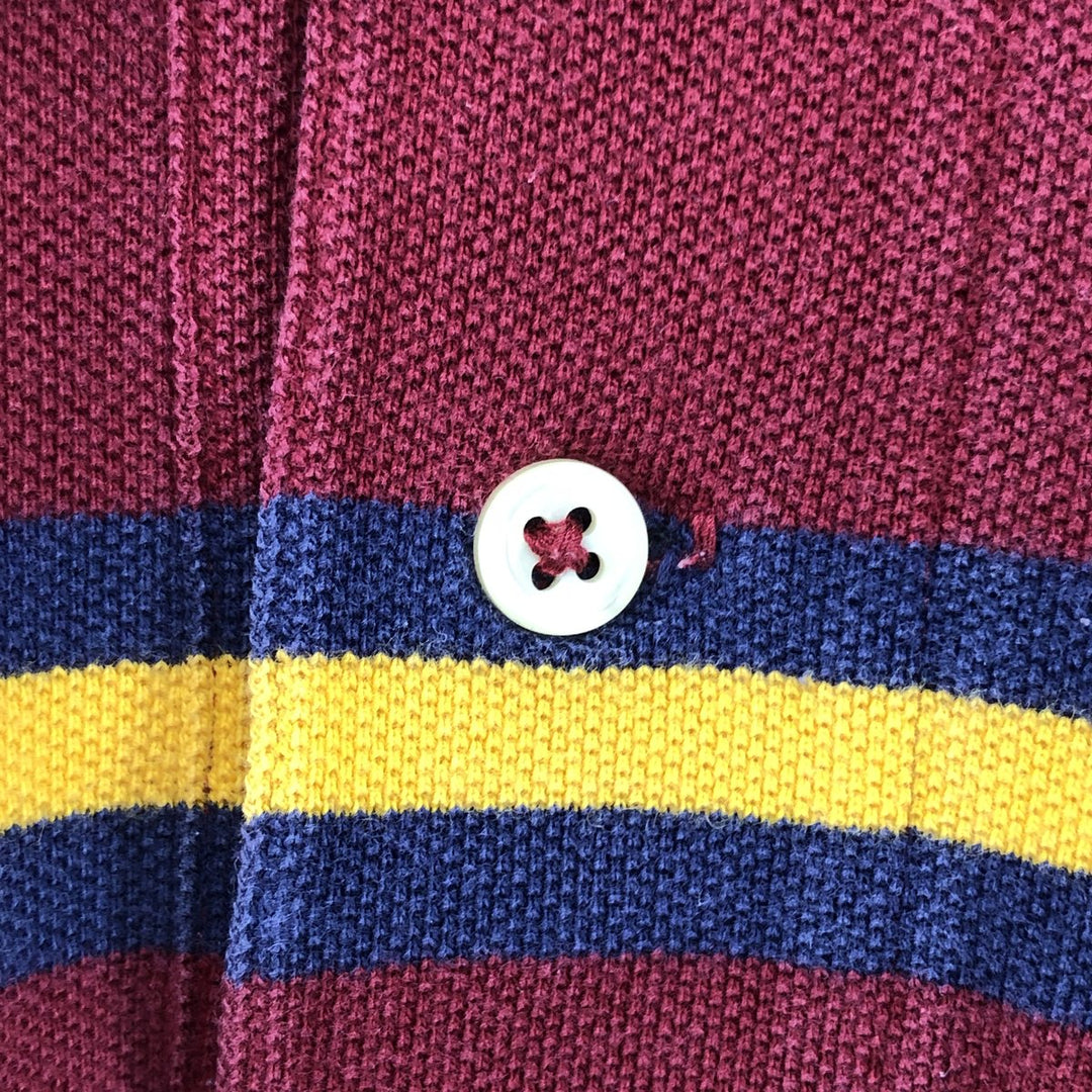 Ralph Lauren POLO by Ralph Lauren short sleeve striped polo shirt, men's size L cotton red type Vintage Second Hand
