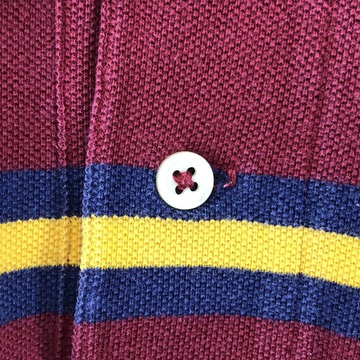 Ralph Lauren POLO by Ralph Lauren short sleeve striped polo shirt, men's size L cotton red type Vintage Second Hand