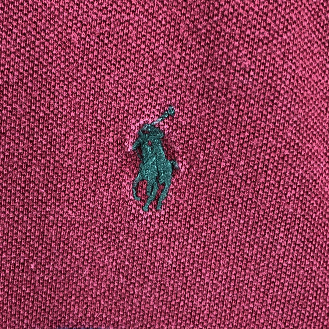 Ralph Lauren POLO by Ralph Lauren short sleeve striped polo shirt, men's size L cotton red type Vintage Second Hand