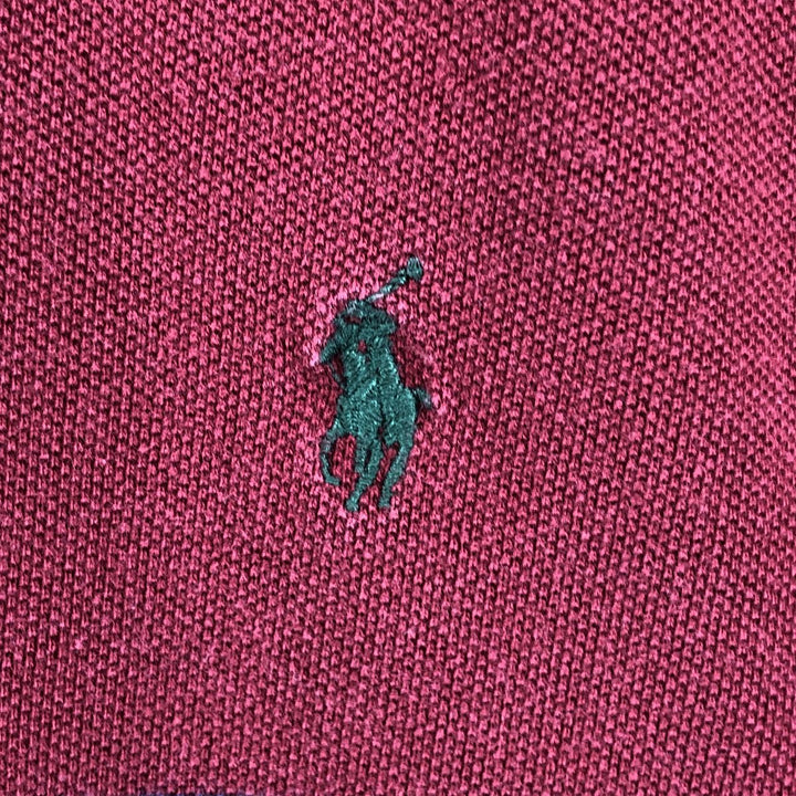 Ralph Lauren POLO by Ralph Lauren short sleeve striped polo shirt, men's size L cotton red type Vintage Second Hand