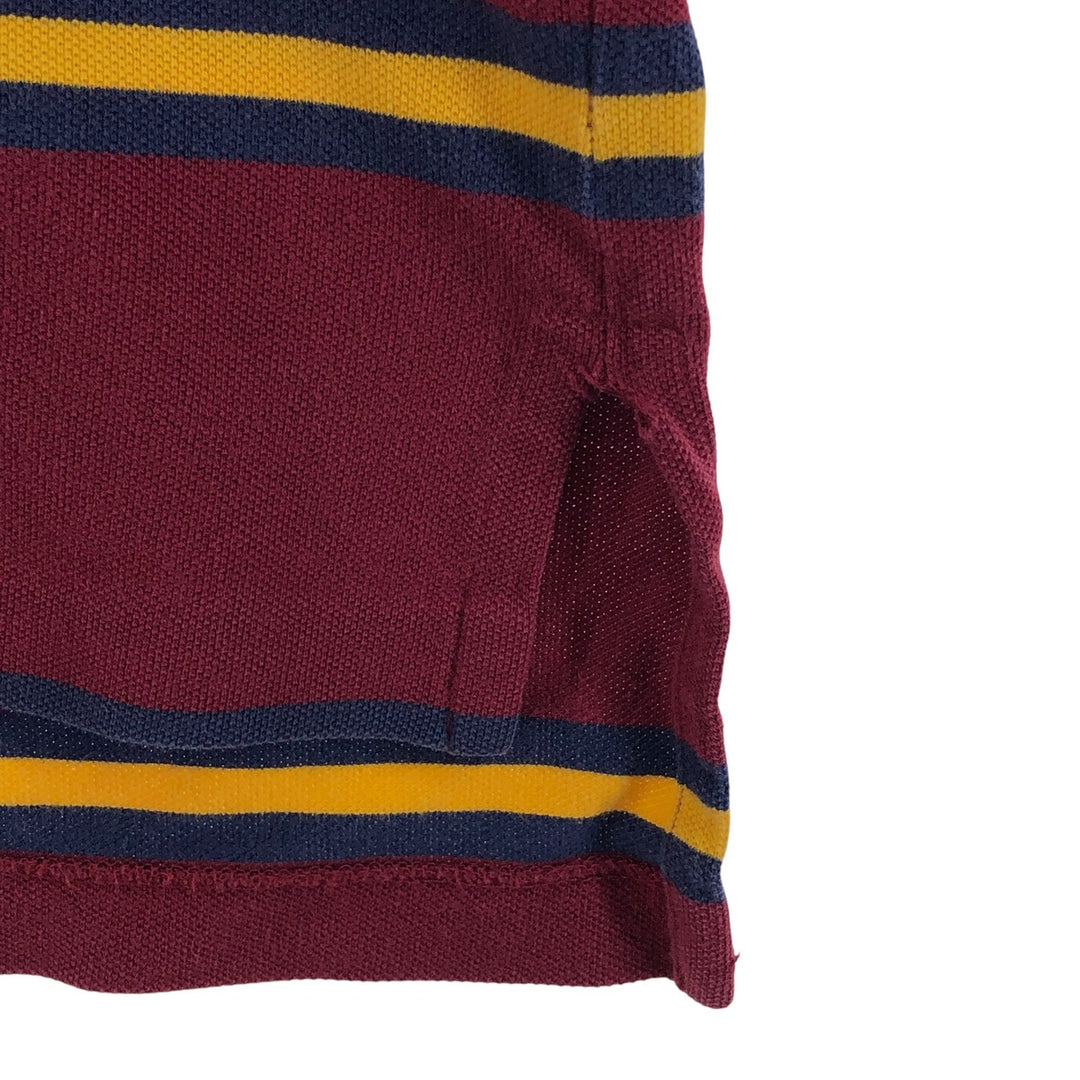 Ralph Lauren POLO by Ralph Lauren short sleeve striped polo shirt, men's size L cotton red type Vintage Second Hand