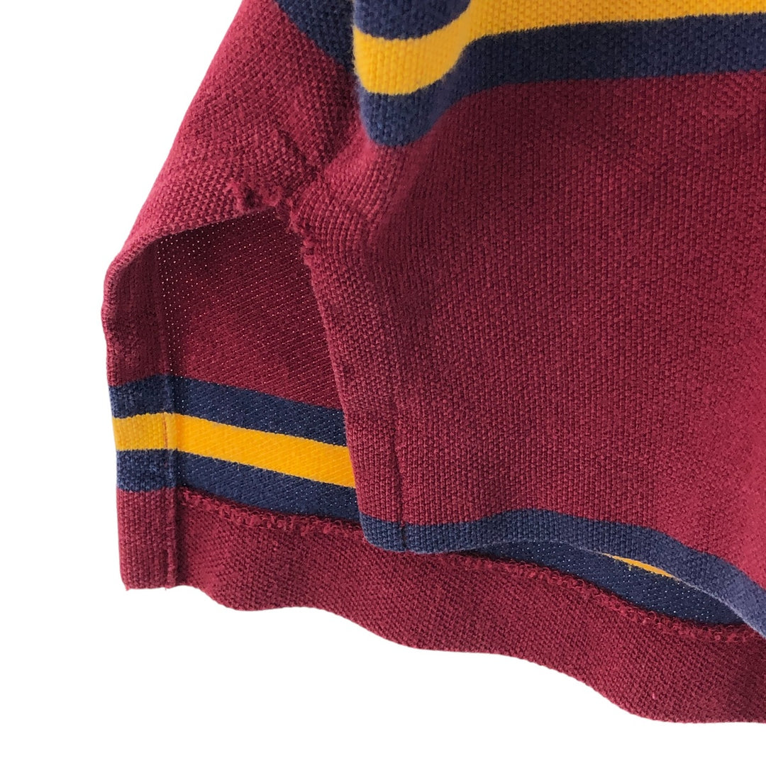 Ralph Lauren POLO by Ralph Lauren short sleeve striped polo shirt, men's size L cotton red type Vintage Second Hand
