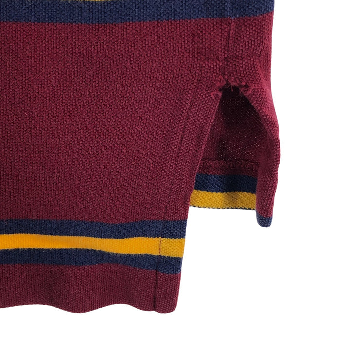 Ralph Lauren POLO by Ralph Lauren short sleeve striped polo shirt, men's size L cotton red type Vintage Second Hand