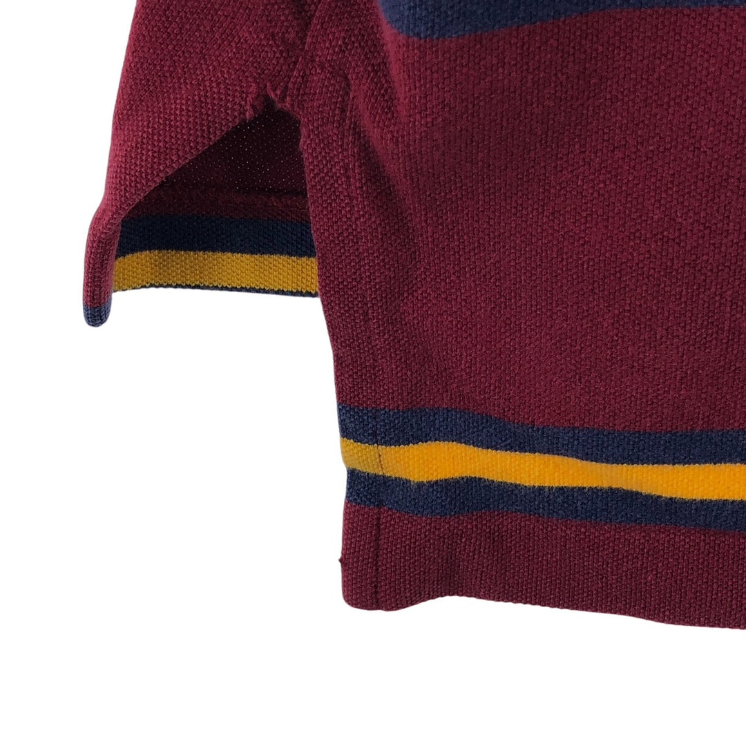 Ralph Lauren POLO by Ralph Lauren short sleeve striped polo shirt, men's size L cotton red type Vintage Second Hand