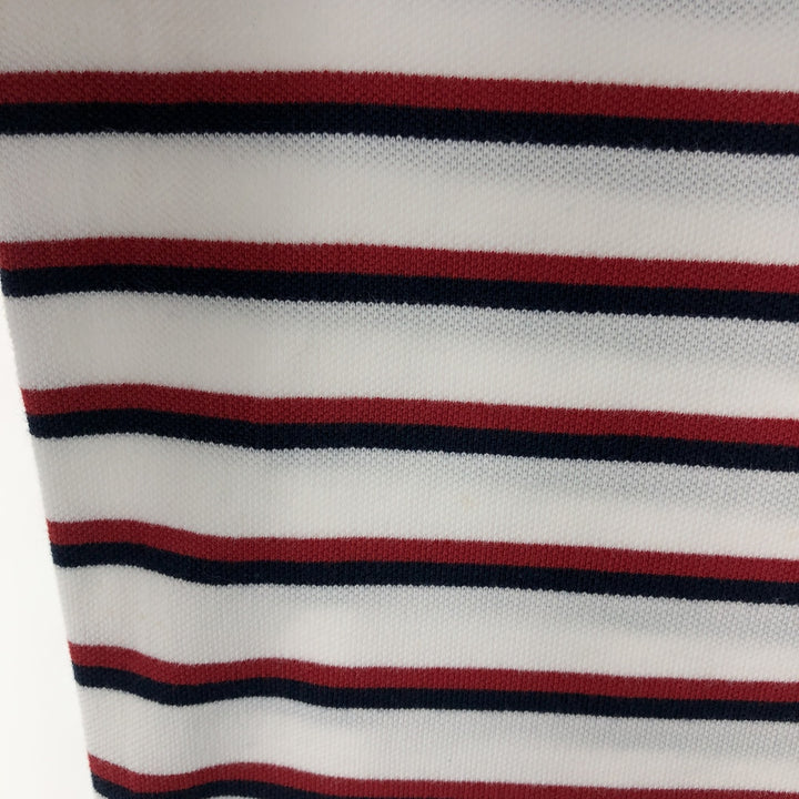 Ralph Lauren POLO by Ralph Lauren short sleeve striped polo shirt, men's XL size cotton white type Vintage Second Hand