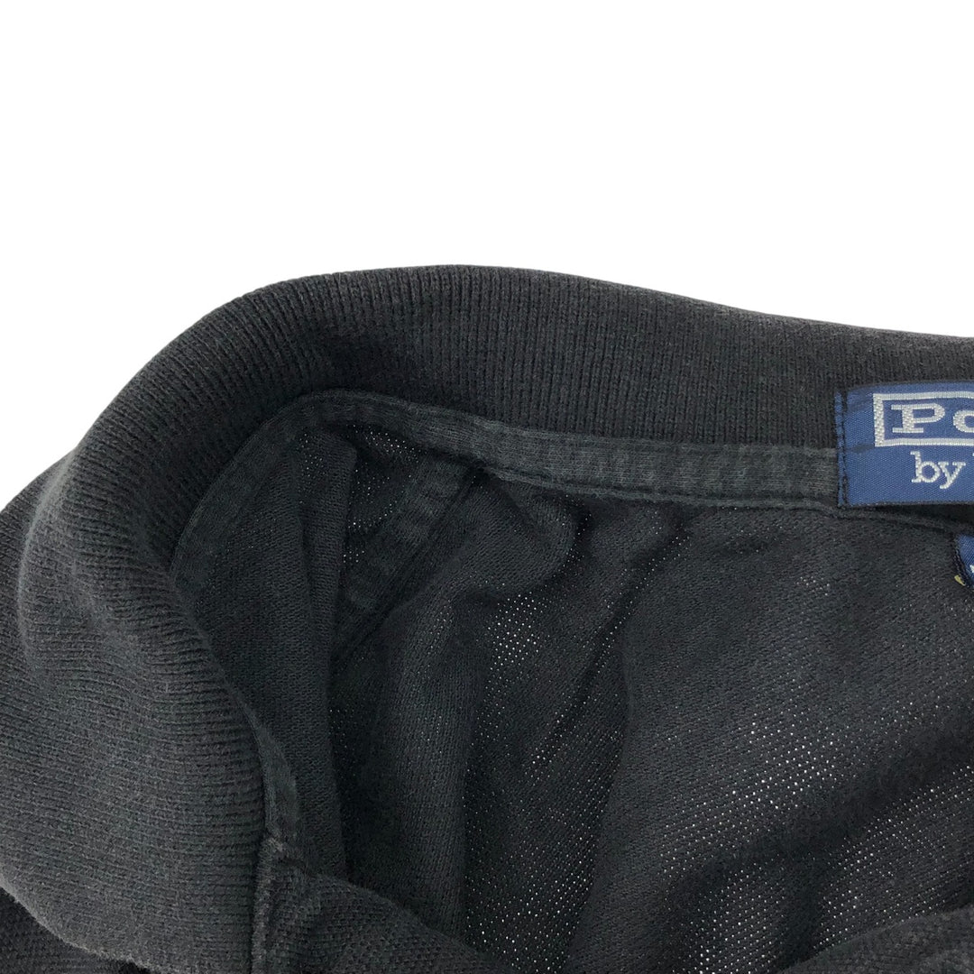 Ralph Lauren POLO by Ralph Lauren short sleeve polo shirt, men's XL size cotton black type Vintage Second Hand