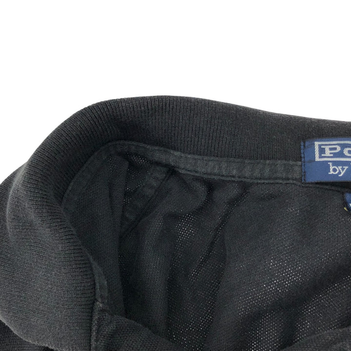 Ralph Lauren POLO by Ralph Lauren short sleeve polo shirt, men's XL size cotton black type Vintage Second Hand