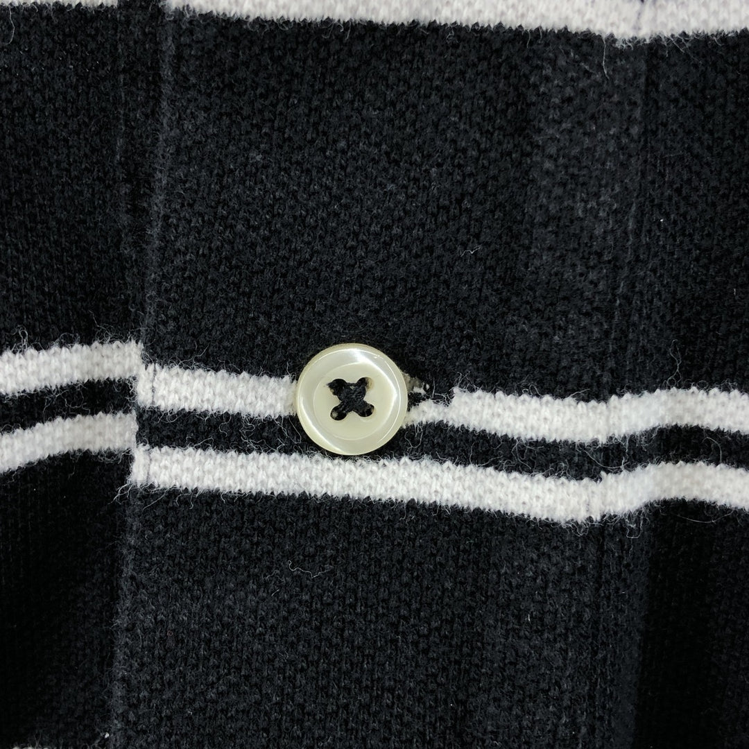 Ralph Lauren POLO by Ralph Lauren short sleeve striped polo shirt, men's XL size cotton black type Vintage Second Hand