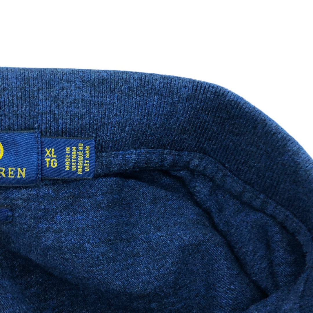 Ralph Lauren POLO RALPH LAUREN SLIM FIT short sleeve polo shirt men's XL equivalent cotton Navy blue Vintage Second Hand
