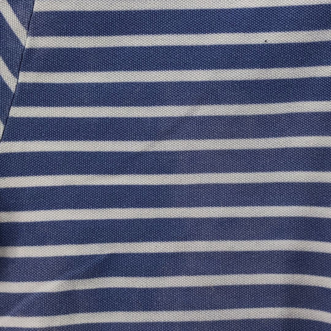 Ralph Lauren POLO RALPH LAUREN Short Sleeve Striped Polo Shirt Men's Size L cotton Blue type light blue Vintage Second Hand