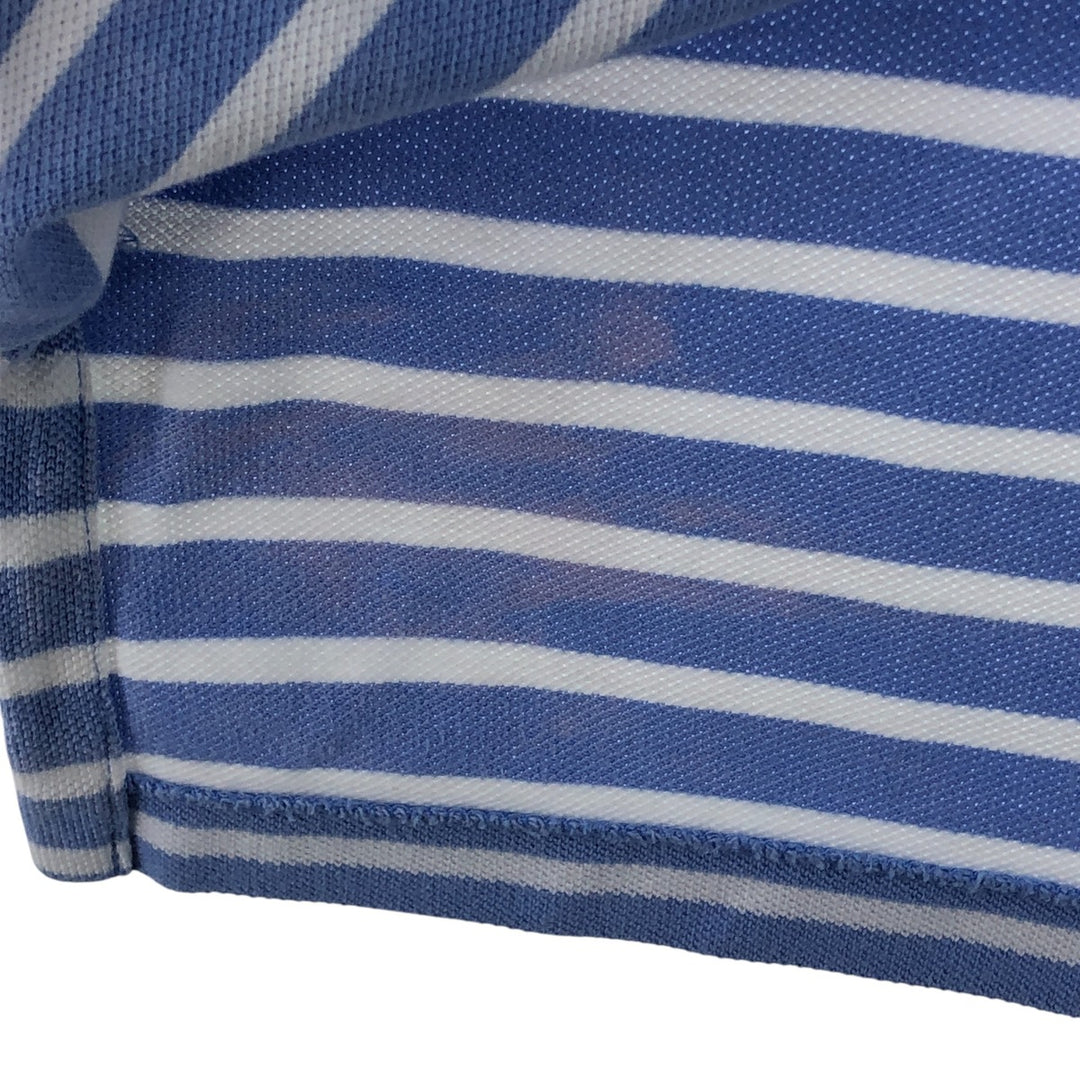 Ralph Lauren POLO RALPH LAUREN Short Sleeve Striped Polo Shirt Men's Size L cotton Blue type light blue Vintage Second Hand