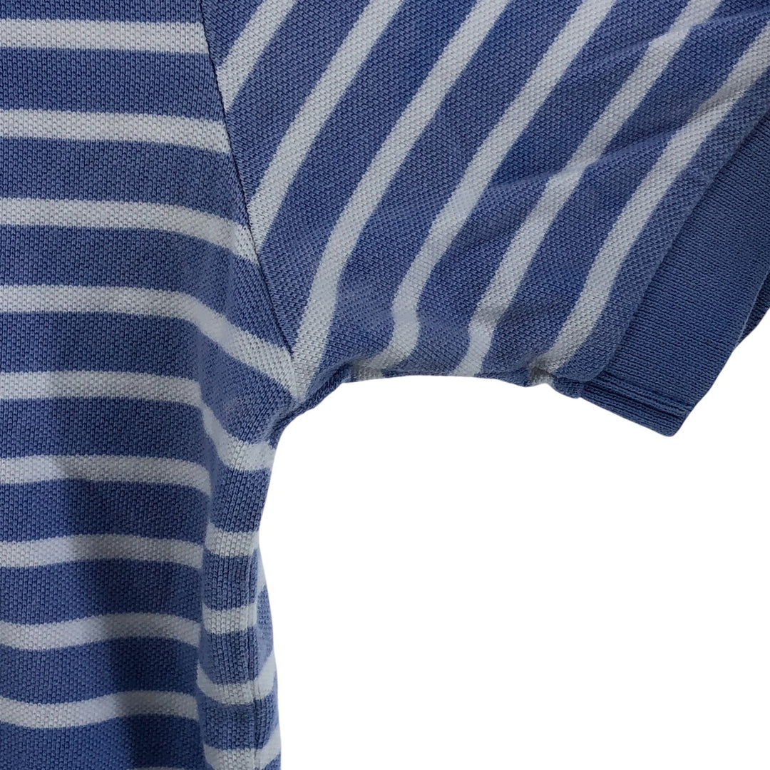 Ralph Lauren POLO RALPH LAUREN Short Sleeve Striped Polo Shirt Men's Size L cotton Blue type light blue Vintage Second Hand
