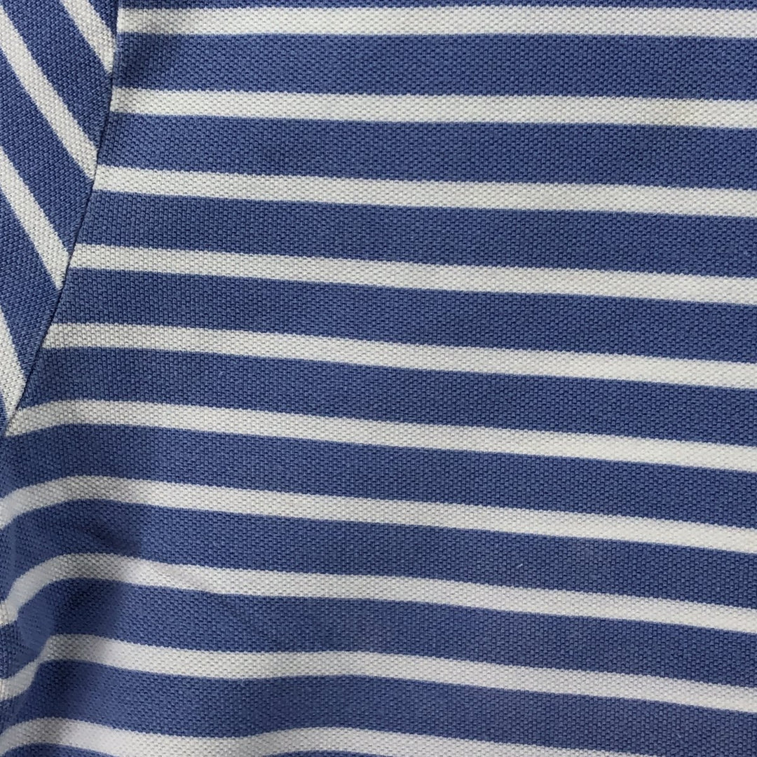 Ralph Lauren POLO RALPH LAUREN Short Sleeve Striped Polo Shirt Men's Size L cotton Blue type light blue Vintage Second Hand