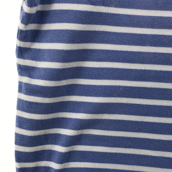 Ralph Lauren POLO RALPH LAUREN Short Sleeve Striped Polo Shirt Men's Size L cotton Blue type light blue Vintage Second Hand