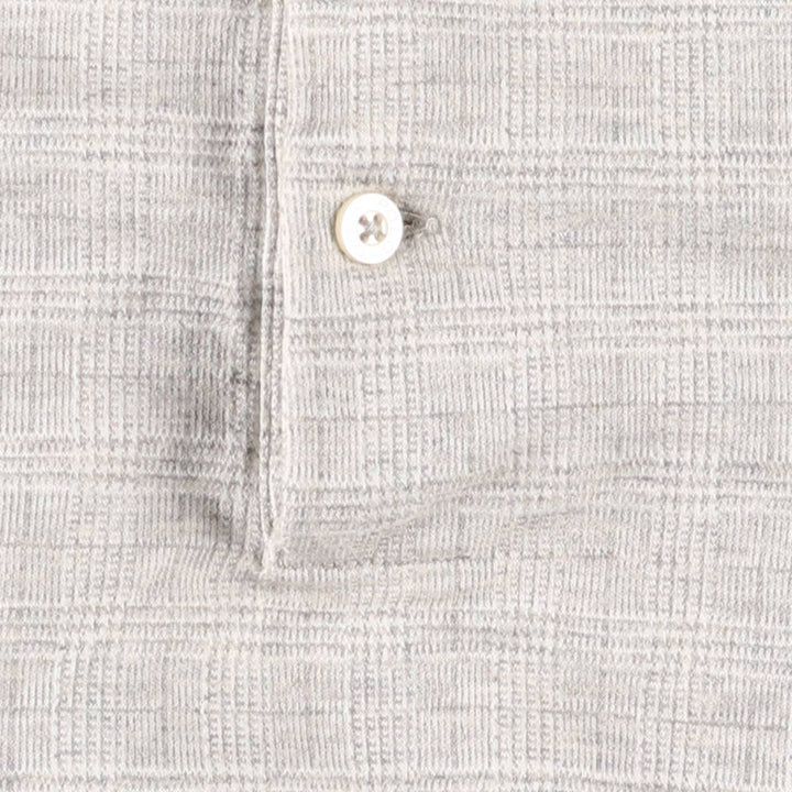 Ralph Lauren POLO GOLF Polo Golf short sleeve check polo shirt men's M equivalent Pima Cotton gray type Vintage Second Hand