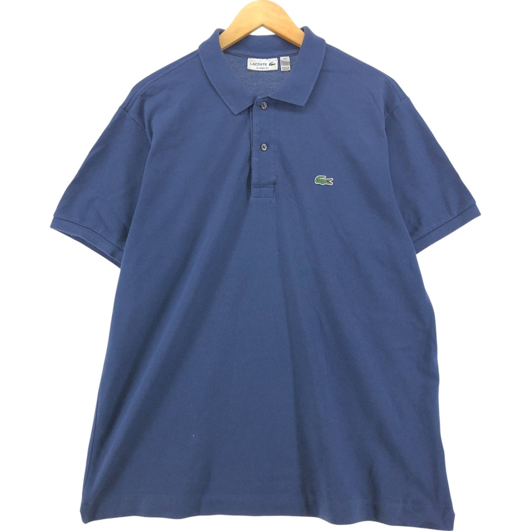 Lacoste Classic Fit short sleeve polo shirt size 6, men's XL cotton blue type Vintage Second Hand