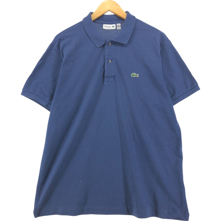 Lacoste Classic Fit short sleeve polo shirt size 6, men's XL cotton blue type Vintage Second Hand
