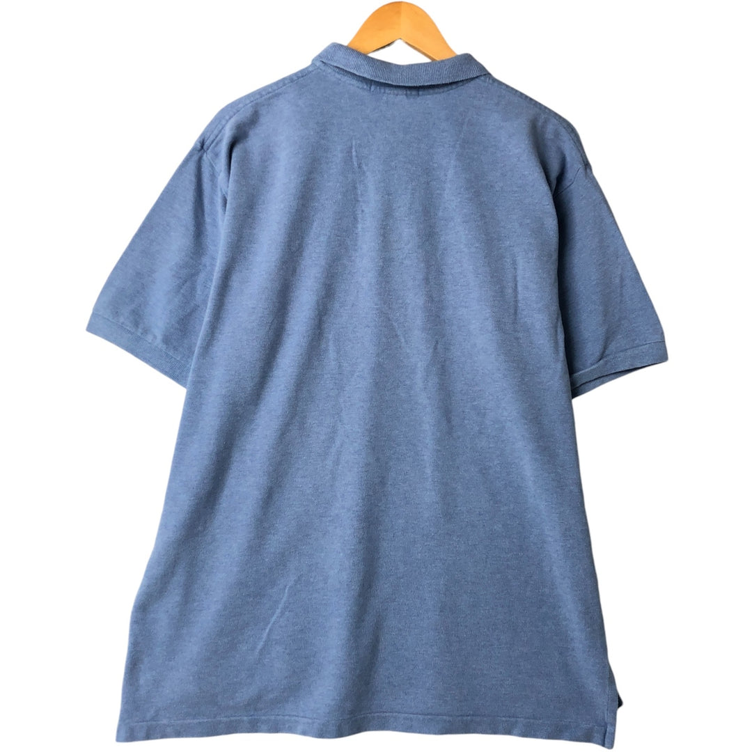 Ralph Lauren POLO by Ralph Lauren short sleeve polo shirt, men's XL size cotton Blue type light blue Vintage Second Hand