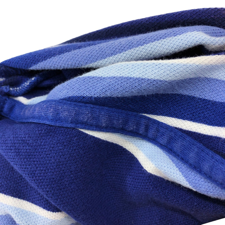 Ralph Lauren POLO by Ralph Lauren short sleeve striped polo shirt, men's size L cotton blue type Vintage Second Hand
